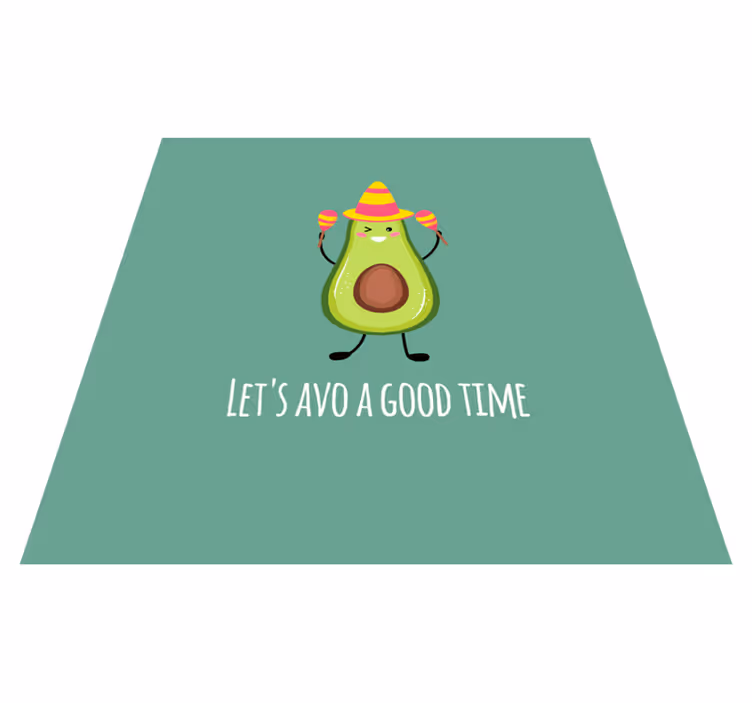 Custom rug with a funny avocado quote - TenStickers