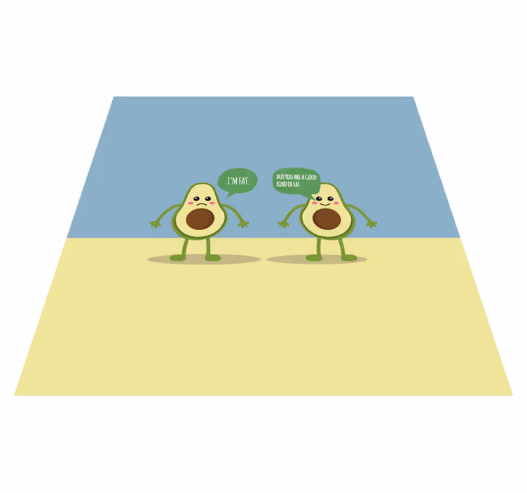 Custom rug avocado is a good fat - TenStickers