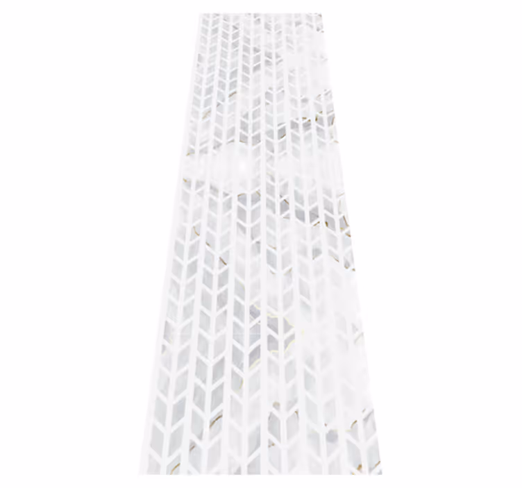 Textured vinyl rug with small gold marble tiles - TenStickers