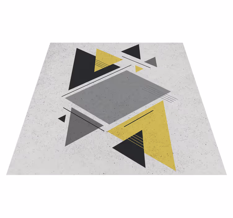 Geometric vinyl rug nordic triangles design - TenStickers