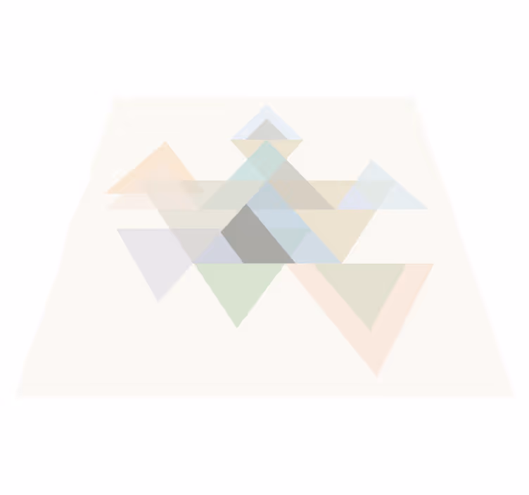 Geometric vinyl rug colorful triangle design - TenStickers