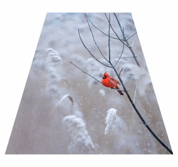 Christmas vinyl rug christmas bird design - TenStickers