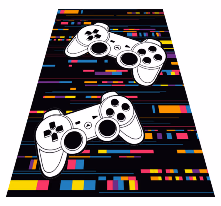 Game vinyl rug multicolor remote controller - TenStickers