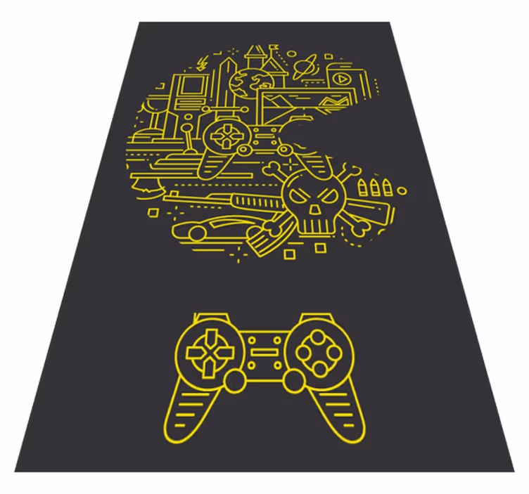Game vinyl rug yellow pacifier - TenStickers