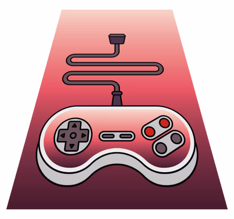 Kids remote console game vinyl rug - TenStickers