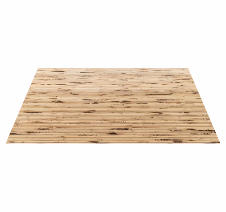 Entrance hall vinyl rug with horizontal light brown slats - TenStickers