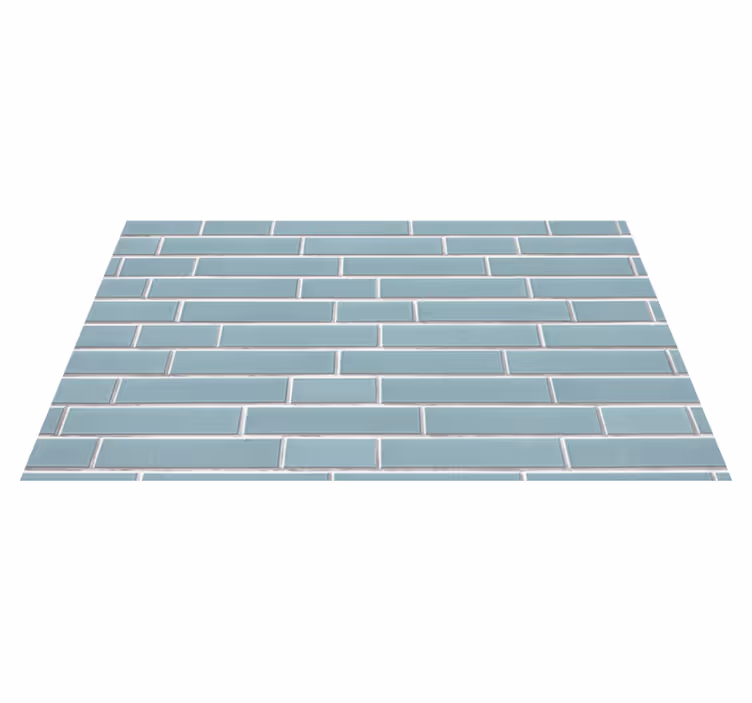Entrance hall vinyl rug light blue brick pattern - TenStickers