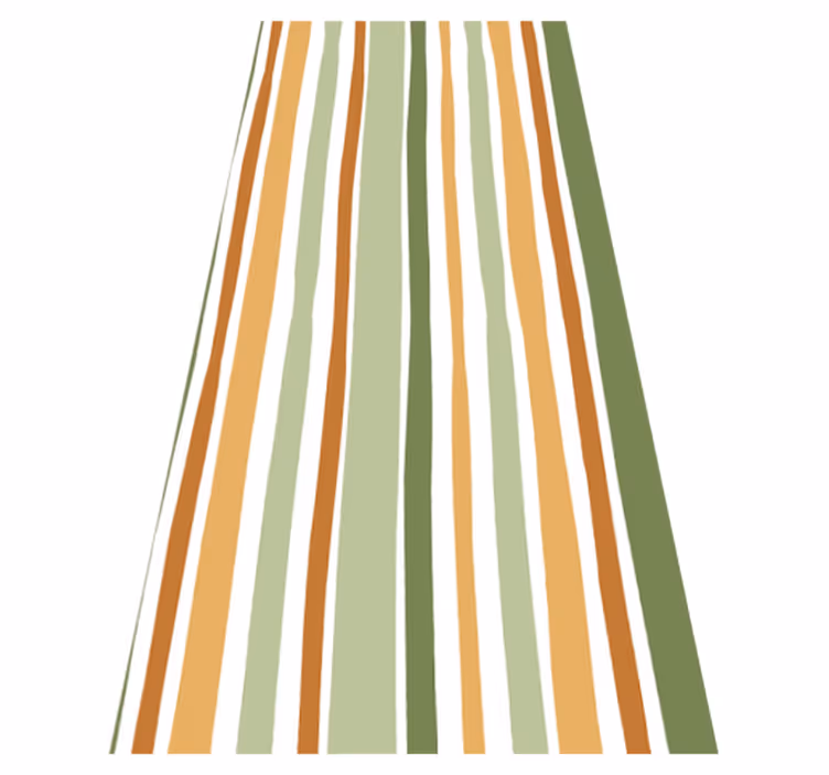 Thin green and yellow living room vinyl rug - TenStickers