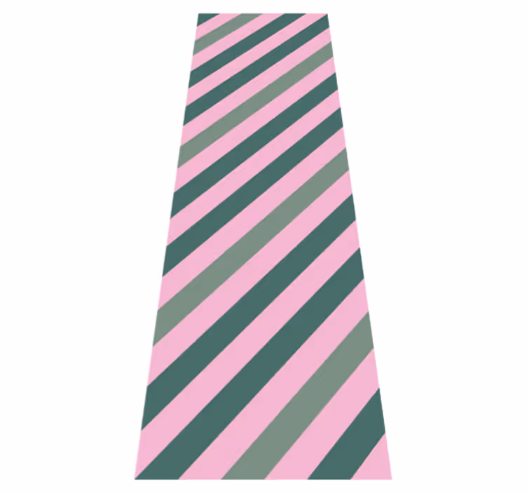 Living room vinyl rug in pastel pink and green block - TenStickers