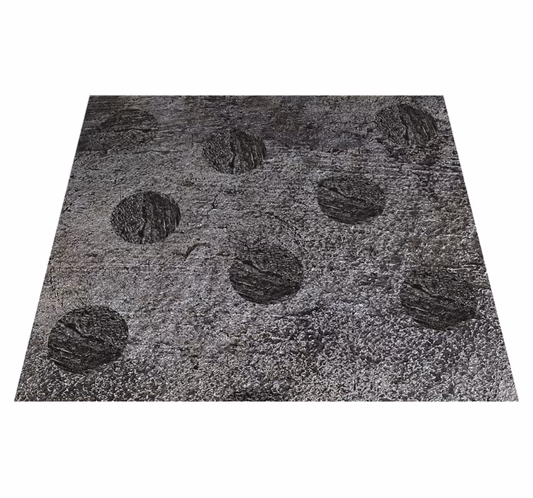 Grey vinyl rug with abstract circular designs - TenStickers