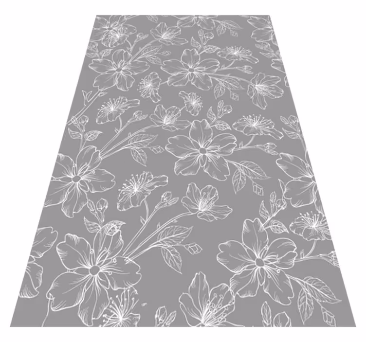 Grey vinyl rug in a grey pattern - TenStickers