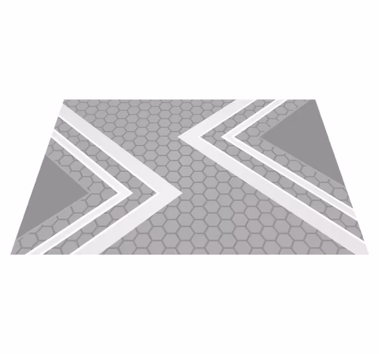 Grey vinyl rug with captivating grey lines - TenStickers
