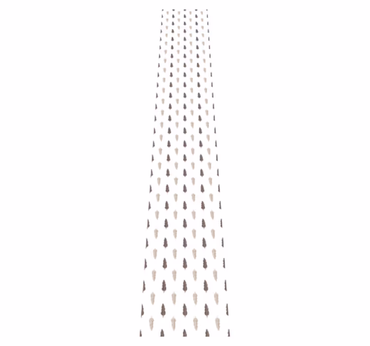 Hall vinyl rug in brown and white pattern - TenStickers