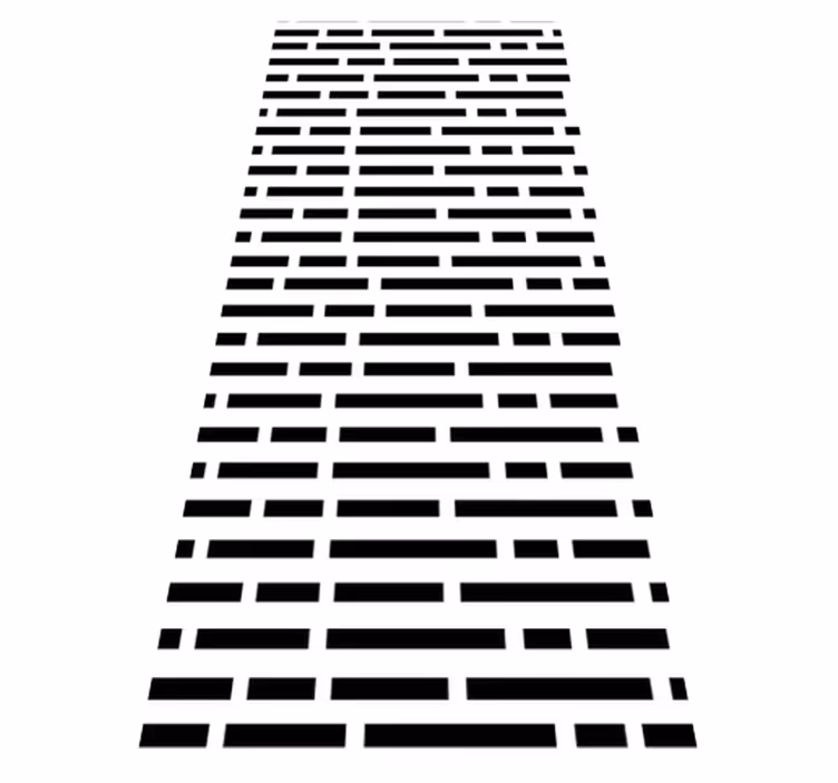 Hall vinyl rug in nordic black and white rectangles - TenStickers