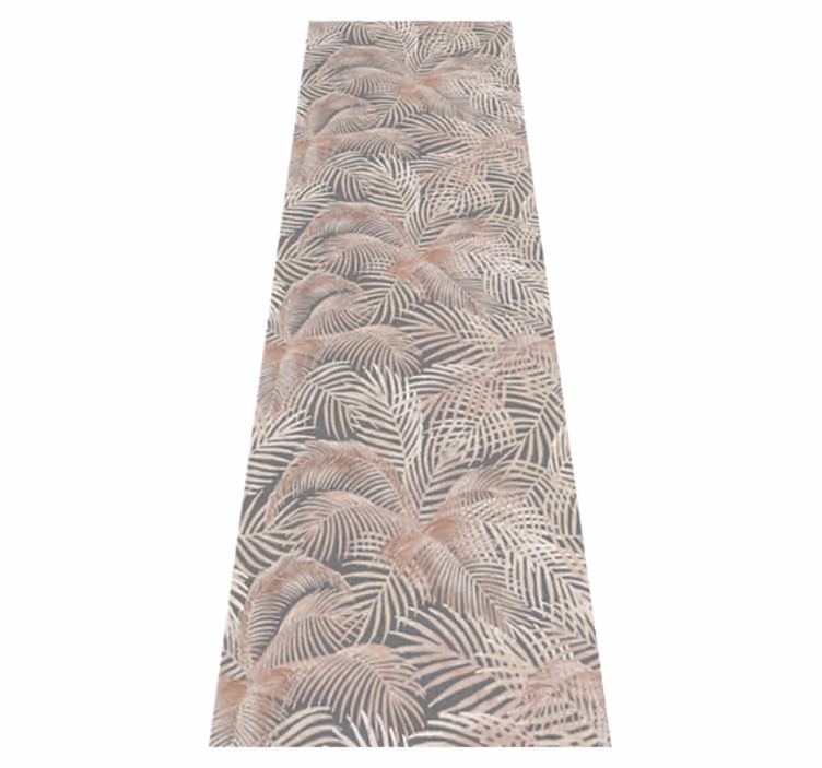 Hall vinyl rug with palm leaves outline - TenStickers