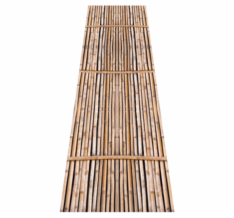 Hall vinyl rug handcrafted bamboo cane design - TenStickers