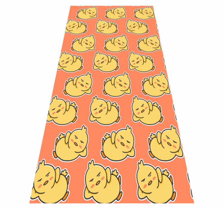 Yellow vinyl rug cute chick seamless pattern 6 - TenStickers