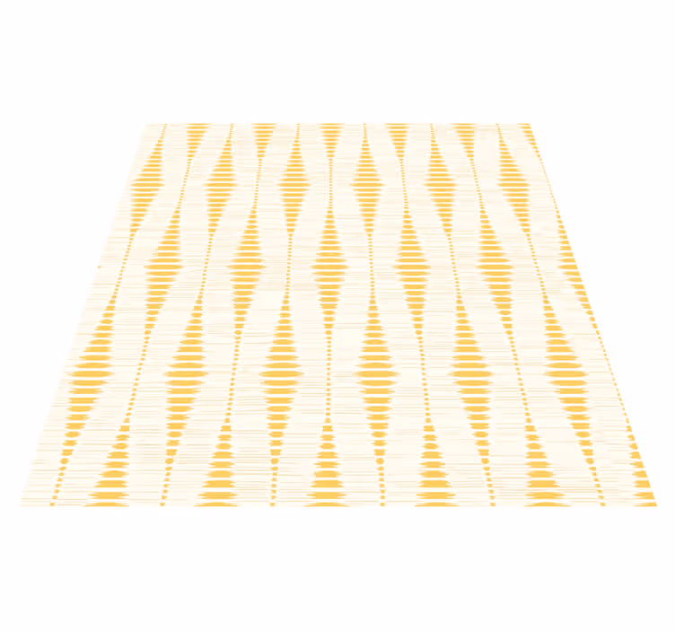 Yellow vinyl rug yellow rabaul ikat rug - TenStickers