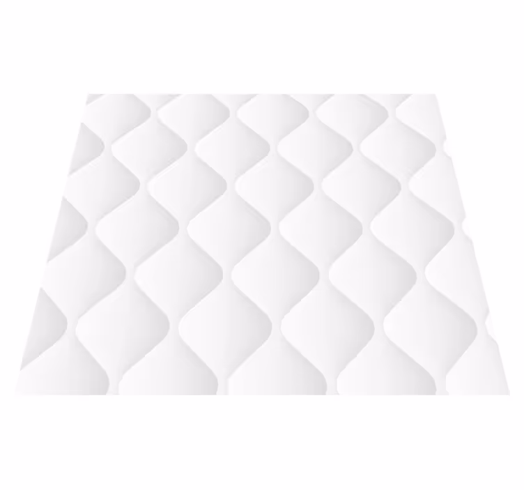 White vinyl rug with soft padded texture - TenStickers