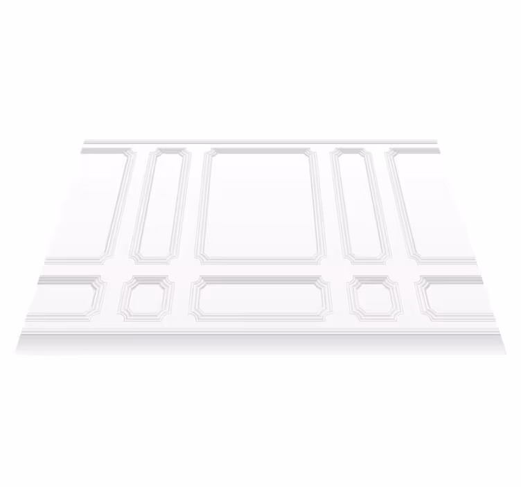 White vinyl rug classic quarter panels - TenStickers