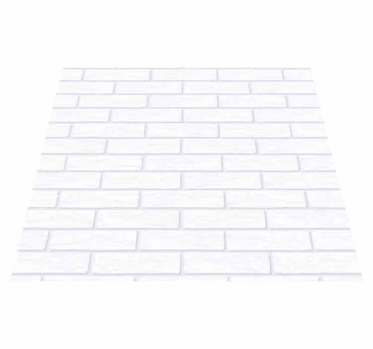 White brick pattern white vinyl rug - TenStickers
