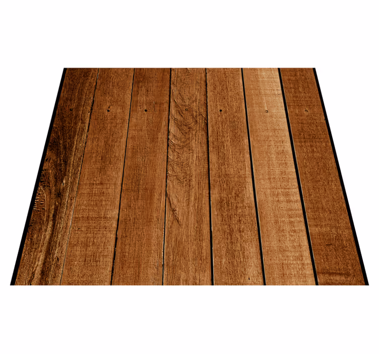Brown vinyl rug with rustic wood finish - TenStickers