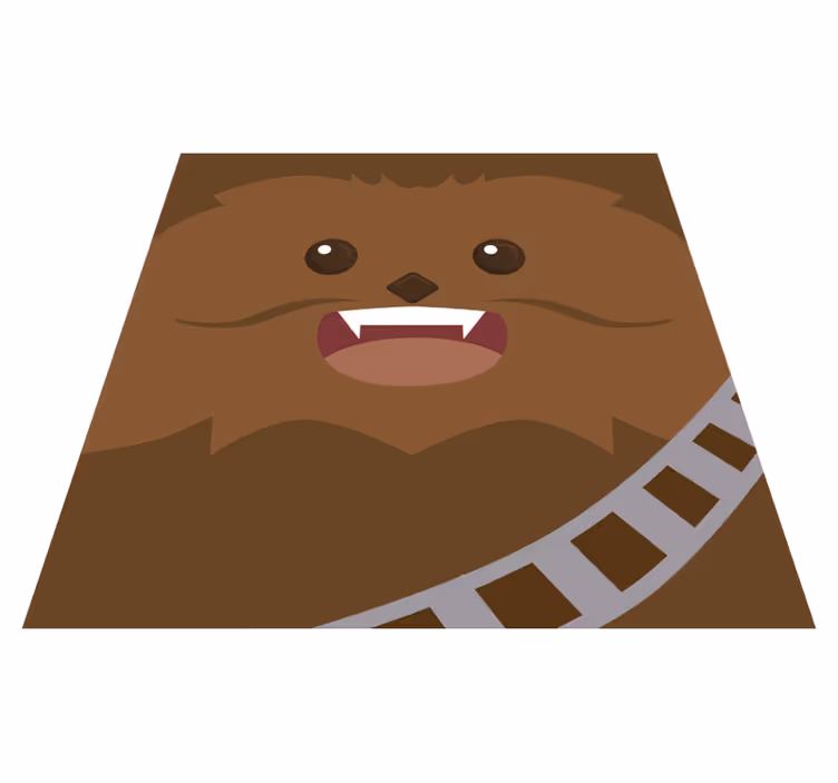 Brown vinyl rug for a cozy home feel - TenStickers