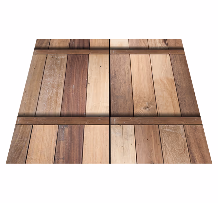 Brown vinyl rug for calming brown decor - TenStickers