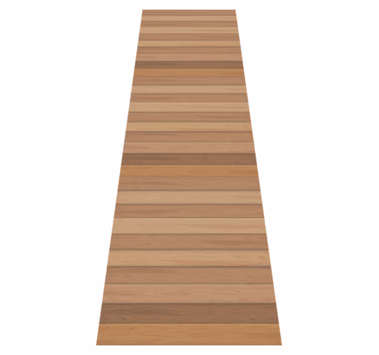 Brown vinyl rug with elegant rustic wood design - TenStickers