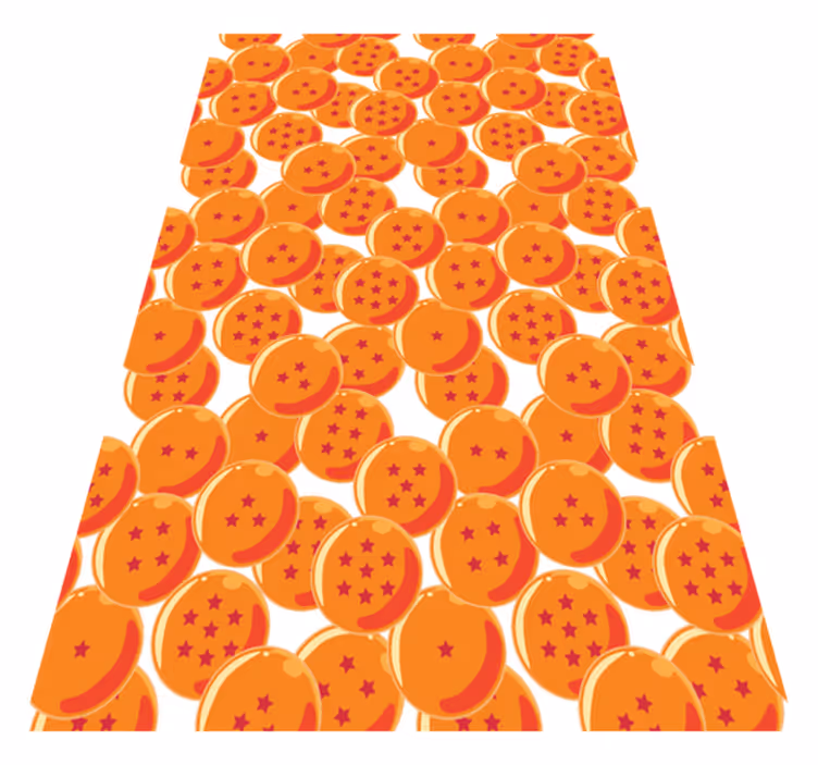 Orange vinyl rug dragon balls - TenStickers