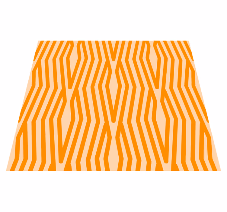 Orange vinyl rug with abstract design - TenStickers