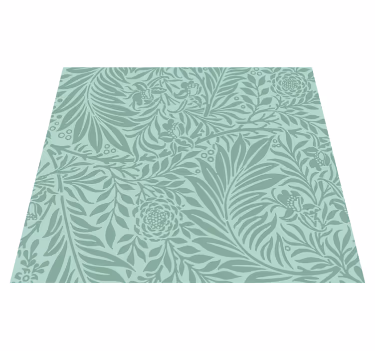 Green vinyl rug with mint green vintage design - TenStickers