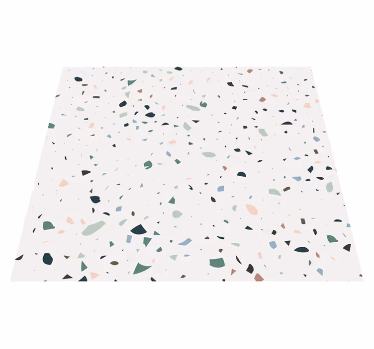 Outdoor vinyl rug in white terrazzo design - TenStickers