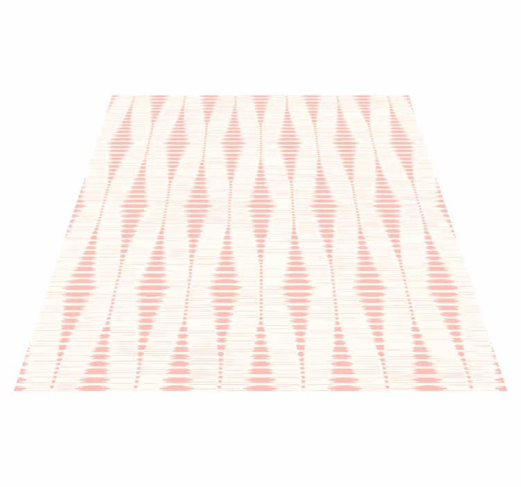 Pastel pink rabaul ikat outdoor vinyl rug - TenStickers