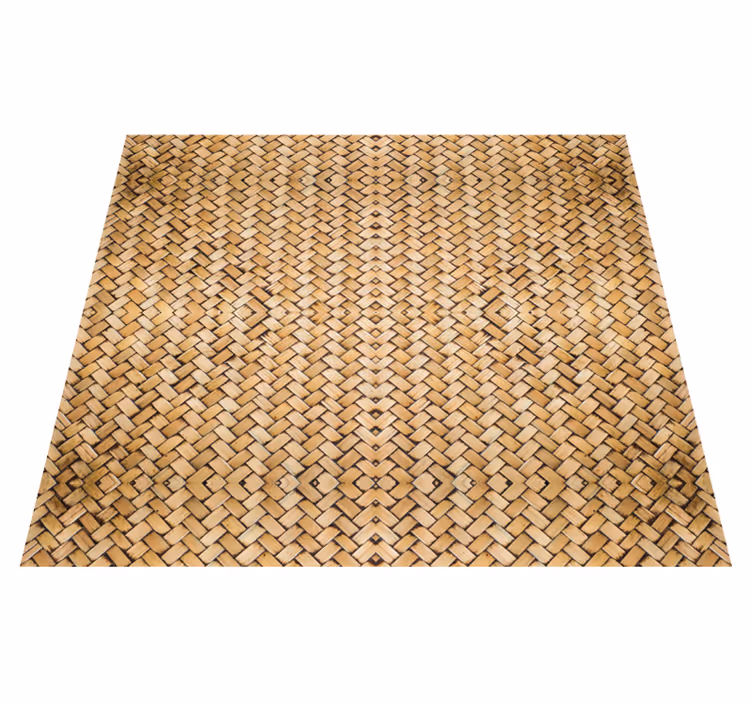 Outdoor vinyl rug with bamboo woven design - TenStickers