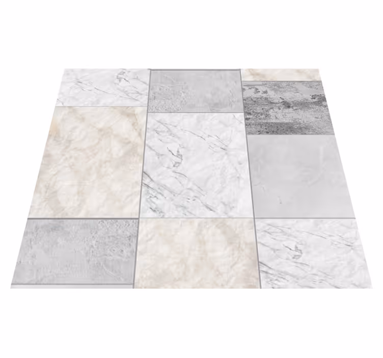 Outdoor vinyl rug with tile square pattern - TenStickers