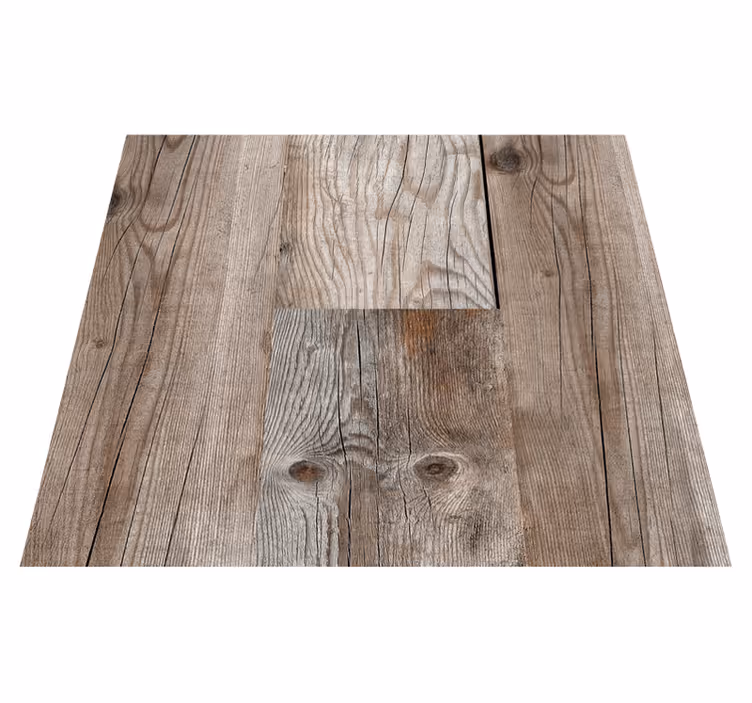 Outdoor vinyl rug with rustic wood grain design - TenStickers