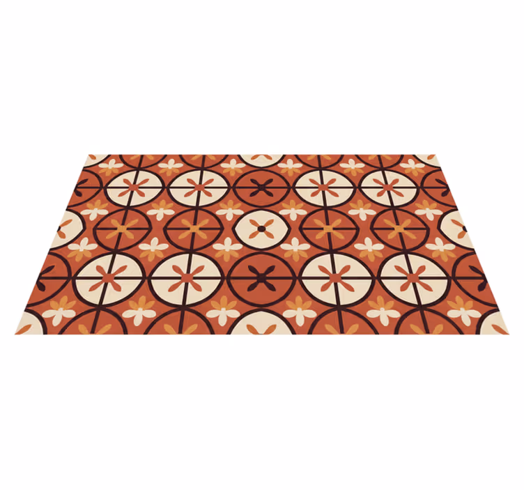 Red vinyl rug in scarlet shade - TenStickers