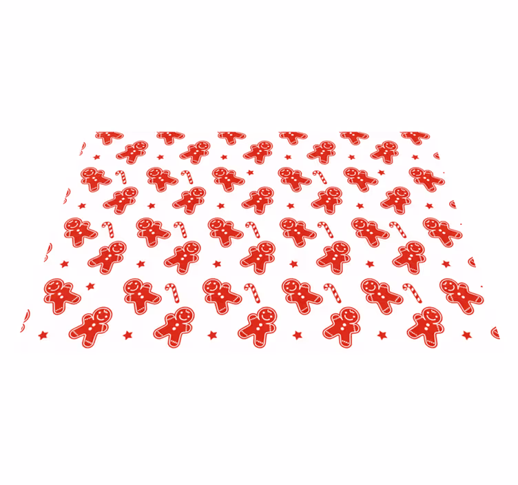 Red vinyl rug christmas cookies - TenStickers