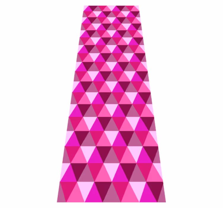 Pink vinyl rug fuchsia geometric design - TenStickers