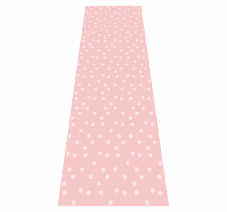 Pink vinyl rug with soft pastel dot pattern - TenStickers