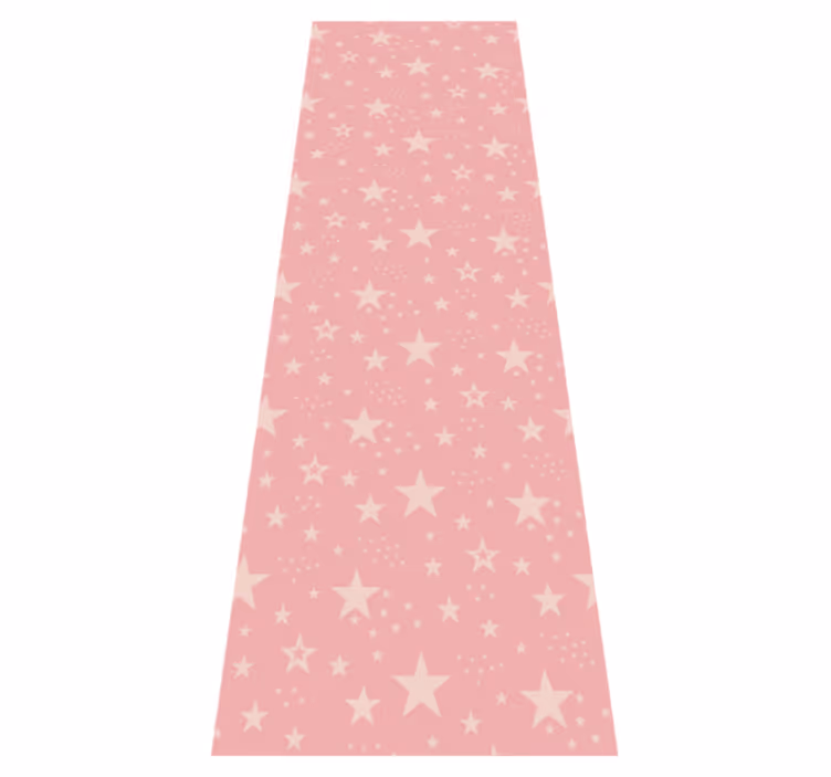 Pink vinyl rug with light pink stars on dark pink - TenStickers