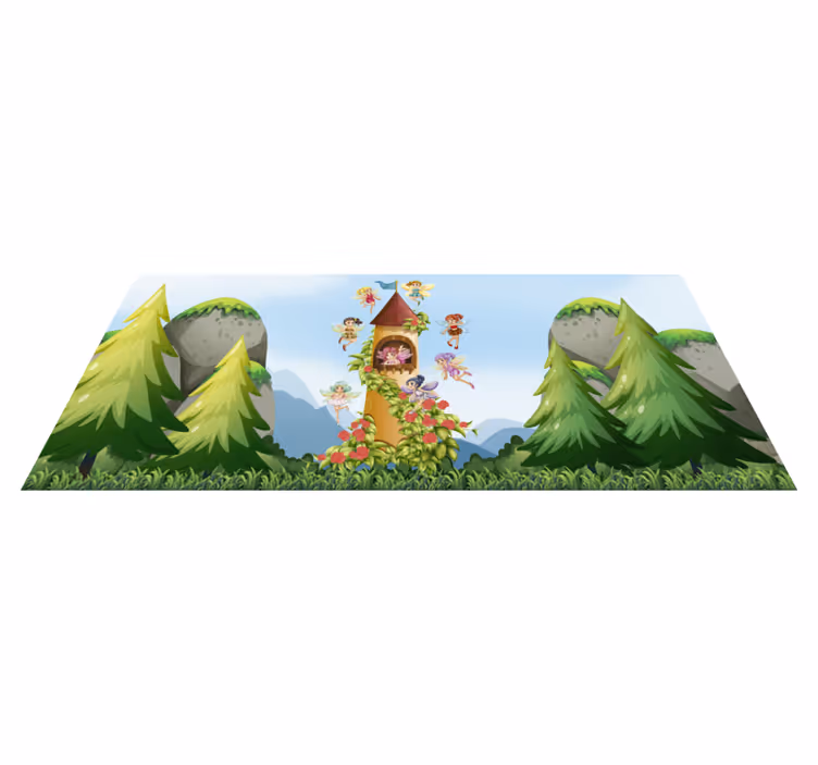Wonderful fairy tale vinyl rug for babies - TenStickers