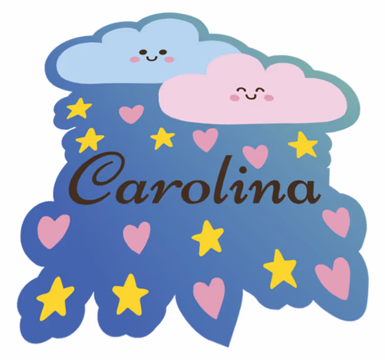 Customizable Cloud-Themed Design star vinyl rug - TenStickers