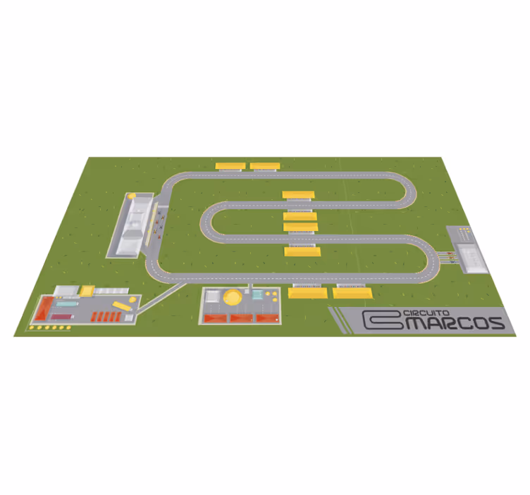 Stunning personalizable track vinyl rug - TenStickers