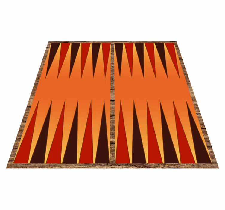 Amazing backgammon board game vinyl rug - TenStickers