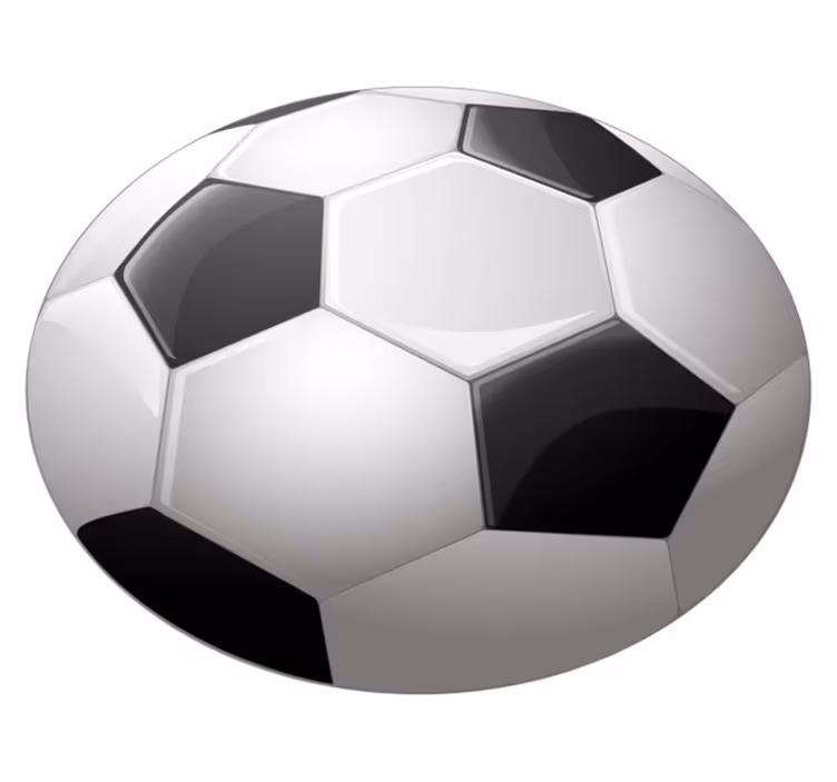Soccer Ball Illusion game vinyl rug - TenStickers