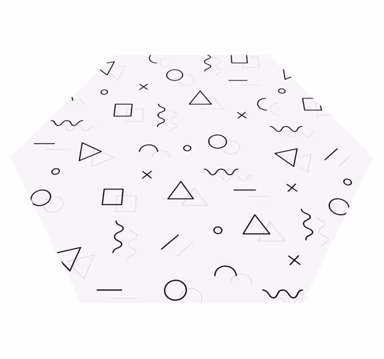 Abstract Geometry geometric vinyl rug - TenStickers