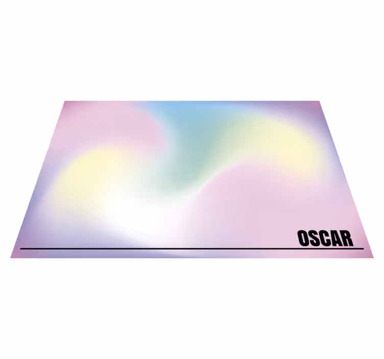 Modern fluorine carpet with name - TenStickers