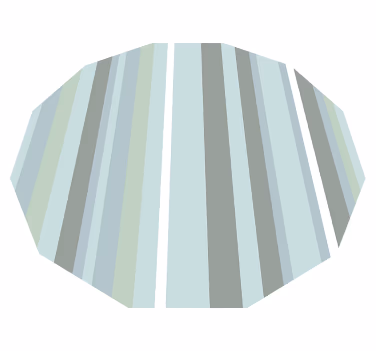 Fabulous polygonal blue nordic style vinyl rug - TenStickers